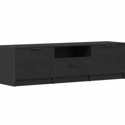vidaXL - TV-meubel met lade en 2 deuren - Zwart eiken - Hout - 140x35x40 cm