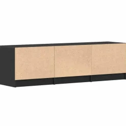 vidaXL - TV-meubel met lade en 2 deuren - Zwart eiken - Hout - 140x35x40 cm