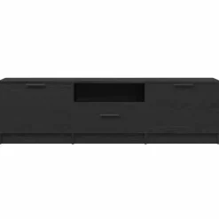 vidaXL - TV-meubel met lade en 2 deuren - Zwart eiken - Hout - 140x35x40 cm