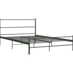 vidaXL - Tweepersoonbed - Grijs - Metaal - 160x200 cm