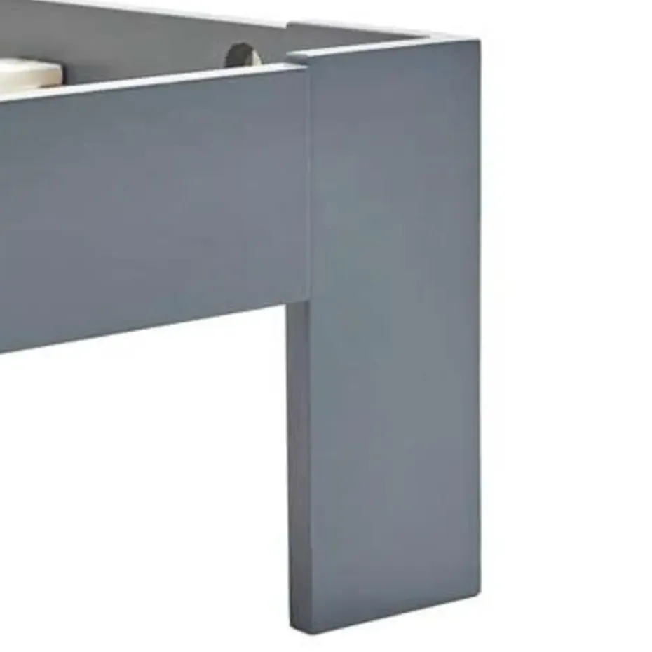 vidaXL - Tweepersoonbed met hoofdbord - Grijs - Massief grenenhout - 160x200 cm