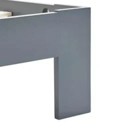 vidaXL - Tweepersoonbed met hoofdbord - Grijs - Massief grenenhout - 160x200 cm