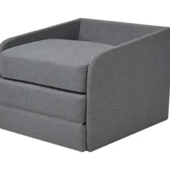 vidaXL - Uitklapbare Slaapstoel - Grijs - Hout