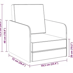 vidaXL - Uitklapbare Slaapstoel - Grijs - Hout