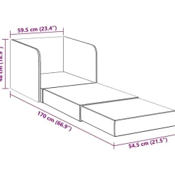 vidaXL - Uitklapbare Slaapstoel - Grijs - Hout