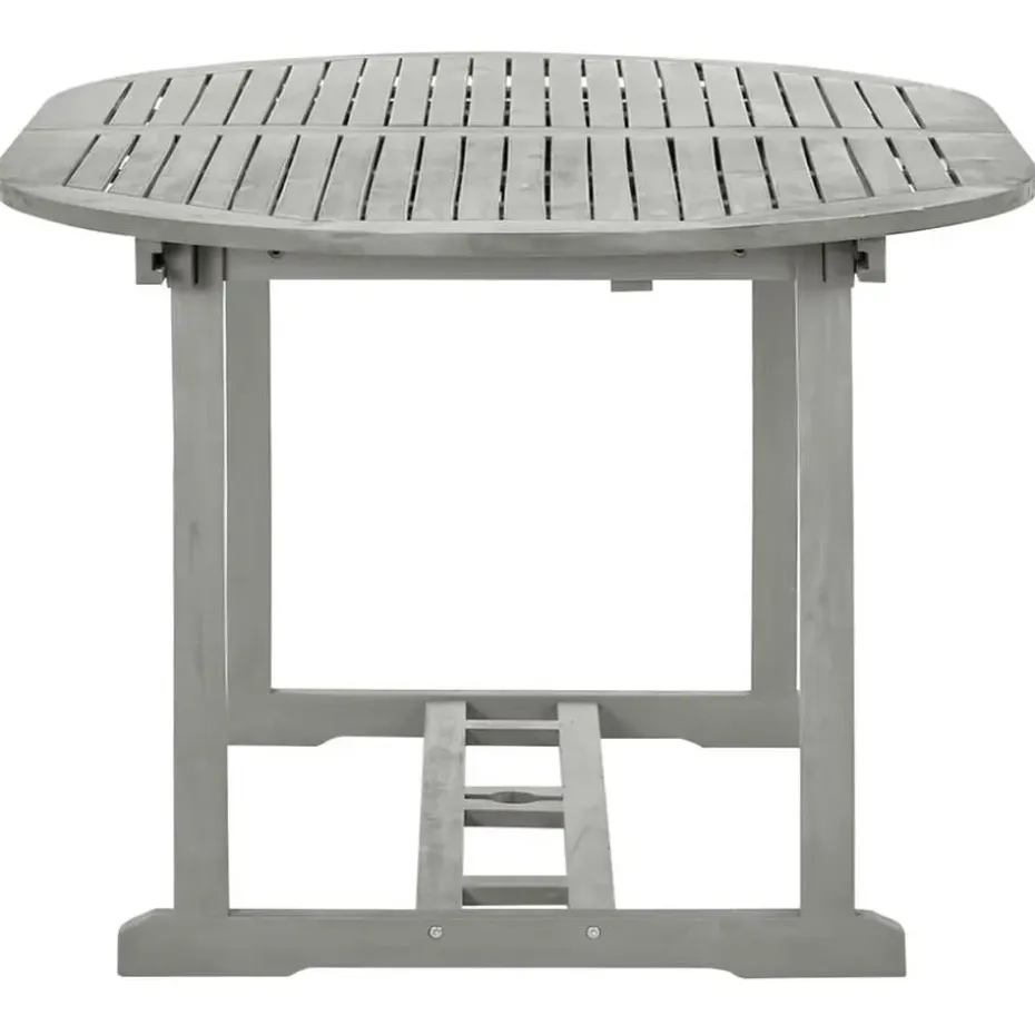 vidaXL - verstelbaar Tuinset 4-zits grijs massief acaciahout - (150-200)x100 cm