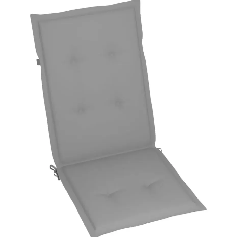 vidaXL - Verstelbare tuinstoelen met kussens - Grijs - Acaciahout - 2 stuks