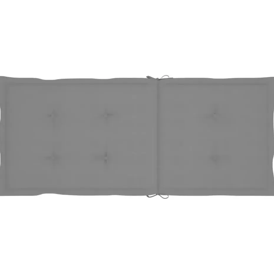 vidaXL - Verstelbare tuinstoelen met kussens - Grijs - Acaciahout - 2 stuks