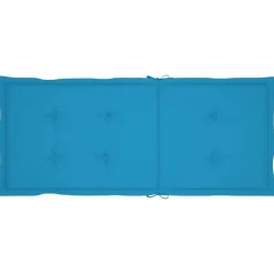 vidaXL - Verstelbare tuinstoelen met kussens - Blauw - Hout - 4 stuks