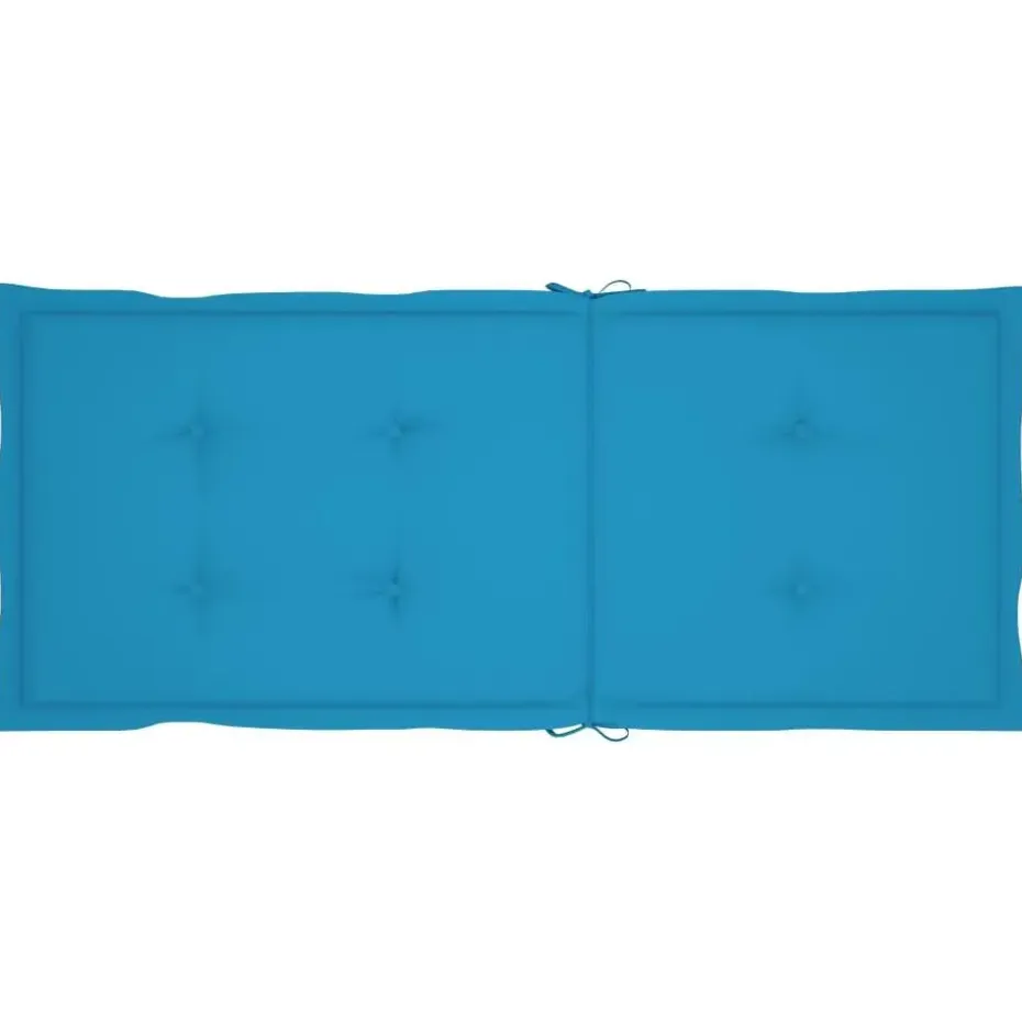 vidaXL - Verstelbare tuinstoelen met kussens - Blauw - Hout - 4 stuks