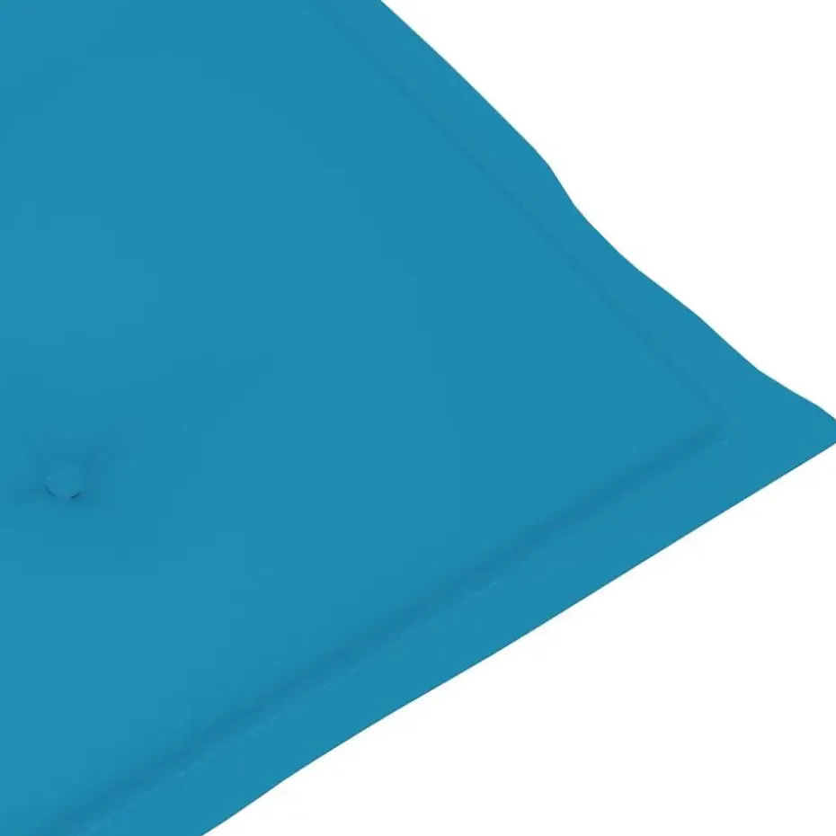 vidaXL - Verstelbare tuinstoelen met kussens - Blauw - Hout - 4 stuks