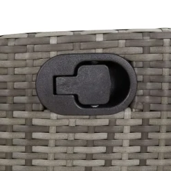 vidaXL - Verstelbare tuinstoelen - Voetensteun - Grijs - Poly rattan - 2 stuks