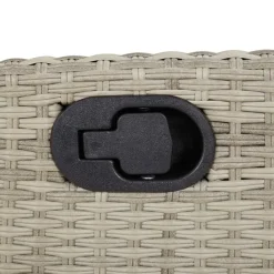 vidaXL - Verstelbare tuinstoelen en voetensteun - Grijs - Poly rattan - 2 stuks