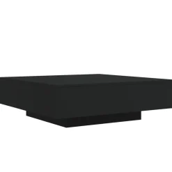 vidaXL - Vierkante salontafel met LED - Zwart - Bewerkt hout - 100x100x31 cm