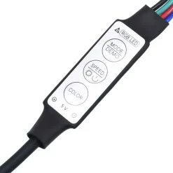 vidaXL - Vierkante salontafel met LED - Zwart - Bewerkt hout - 100x100x31 cm