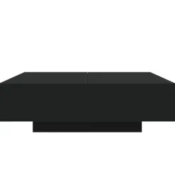 vidaXL - Vierkante salontafel met LED - Zwart - Bewerkt hout - 100x100x31 cm