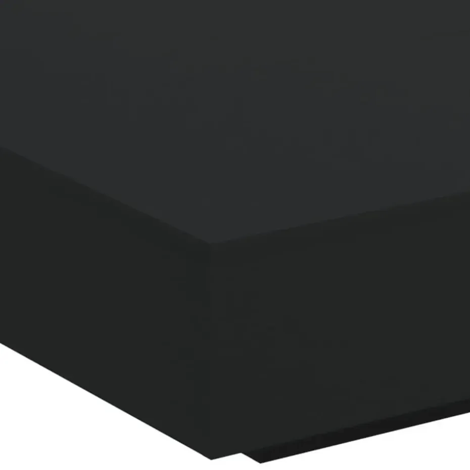 vidaXL - Vierkante salontafel met LED - Zwart - Bewerkt hout - 100x100x31 cm