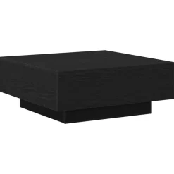 vidaXL - Vierkante salontafel - Zwart eiken - Bewerkt hout - 80x80x31 cm