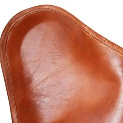 vidaXL - Vlinderstoel - Bruin - Leer