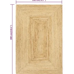 vidaXL - Vloerkleed - Bruin - Jute - 200 x 300 cm