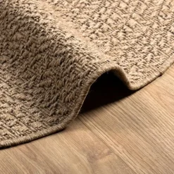 vidaXL - Vloerkleed - Bruin - Polypropyleen - Ø 120 cm