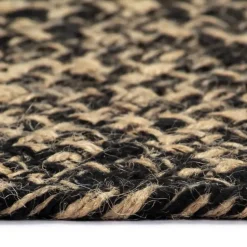 vidaXL - Vloerkleed - Zwart - Jute