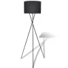 vidaXL - Vloerlamp - Zwart - Stof