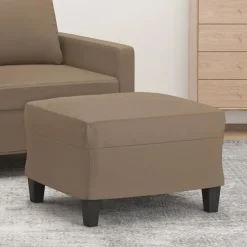 vidaXL - Voetenbank - Bruin - Kunstleer - 60 x 50 x 41 cm