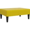 vidaXL - Voetenbank - Geel - Fluweel