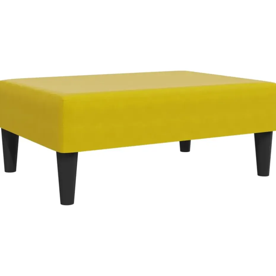 vidaXL - Voetenbank - Geel - Fluweel