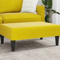 vidaXL - Voetenbank - Geel - Fluweel