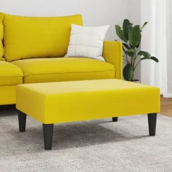 vidaXL - Voetenbank - Geel - Fluweel