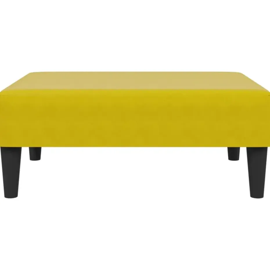 vidaXL - Voetenbank - Geel - Fluweel