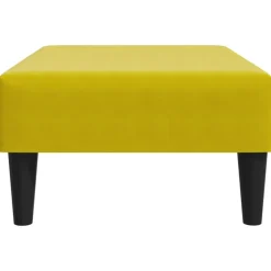 vidaXL - Voetenbank - Geel - Fluweel