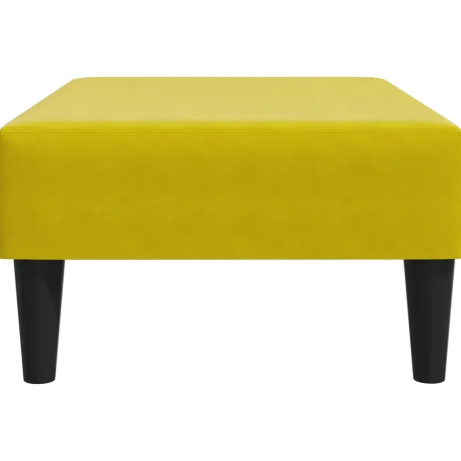vidaXL - Voetenbank - Geel - Fluweel