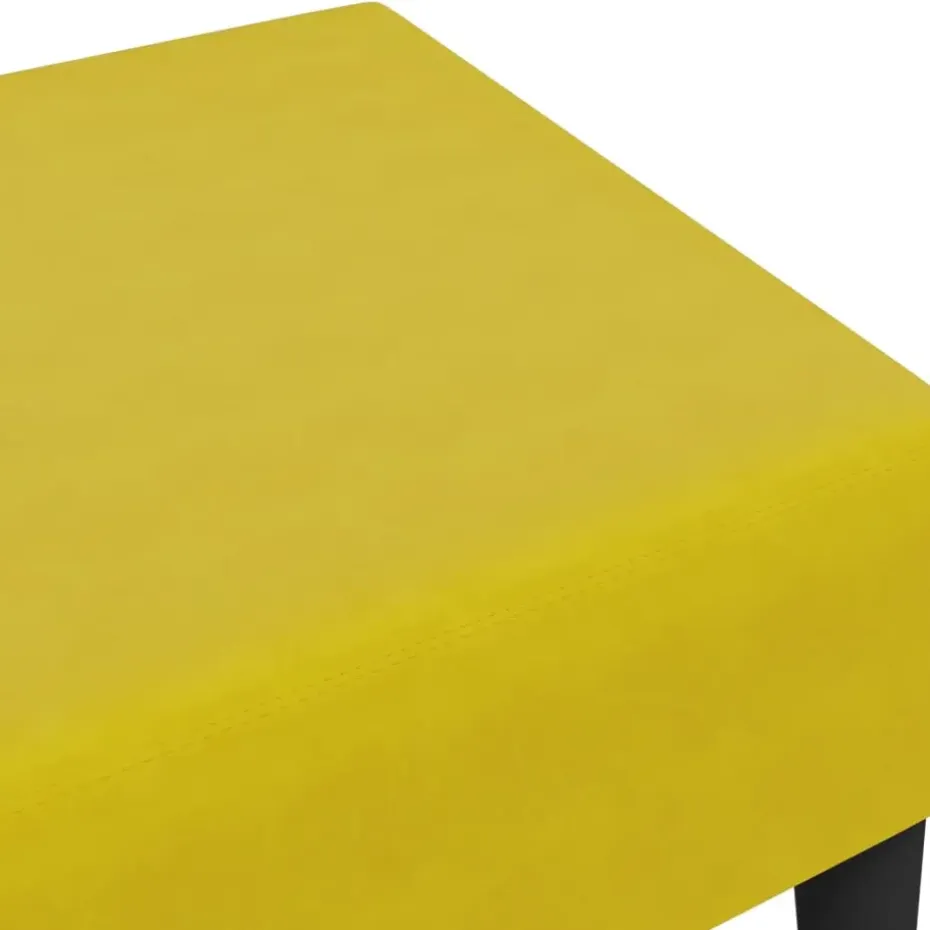 vidaXL - Voetenbank - Geel - Fluweel