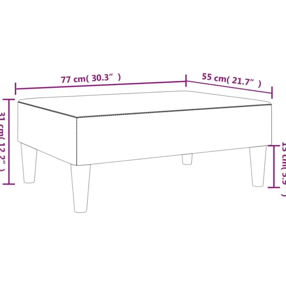 vidaXL - Voetenbank - Geel - Fluweel