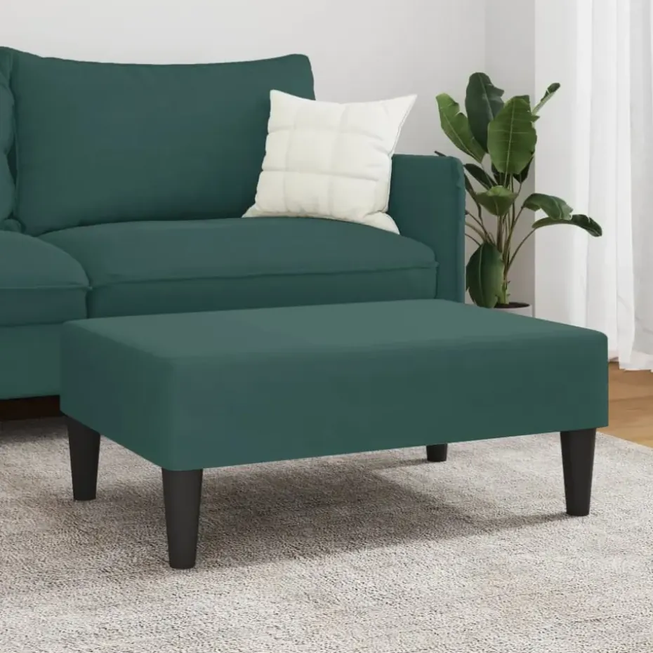 vidaXL - Voetenbank - Groen - Fluweel