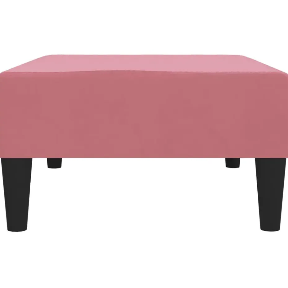 vidaXL - Voetenbank - Roze - Fluweel