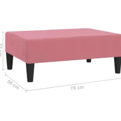 vidaXL - Voetenbank - Roze - Fluweel
