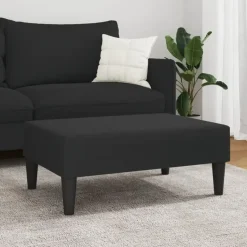 vidaXL - Voetenbank - Zwart - Fluweel