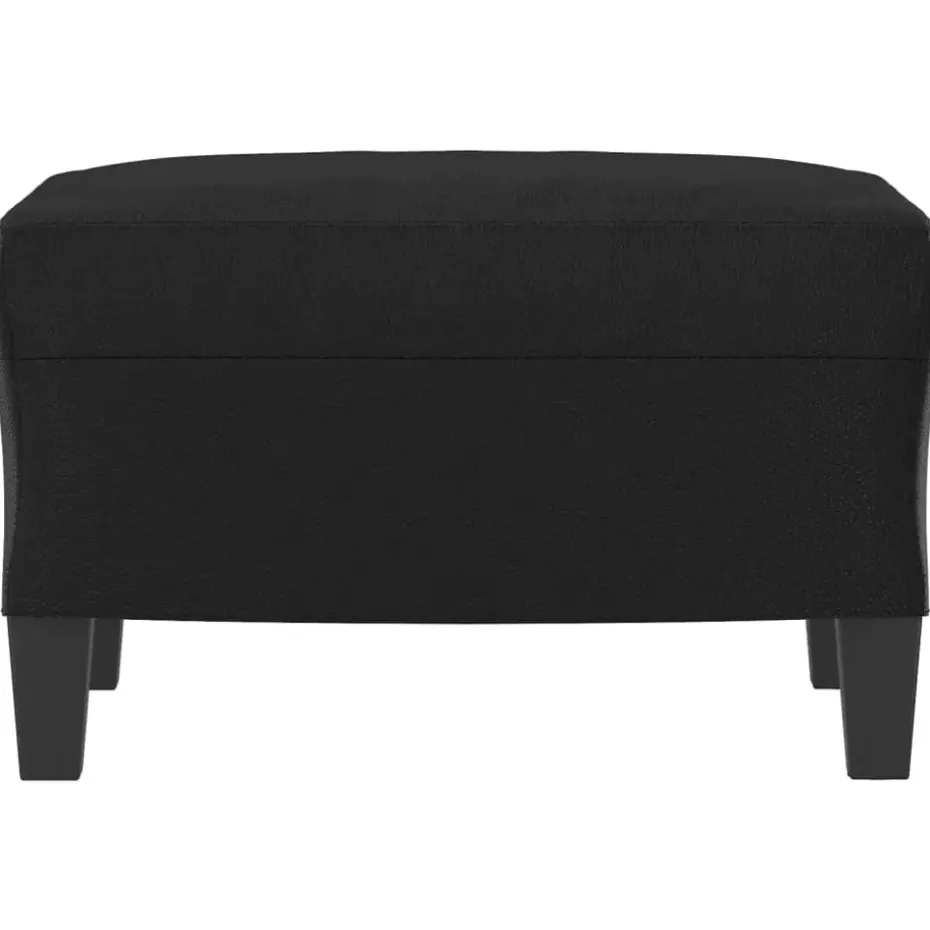 vidaXL - Voetenbank - Zwart - Kunstleer - 60 x 50 x 41 cm