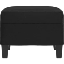 vidaXL - Voetenbank - Zwart - Kunstleer - 60 x 50 x 41 cm