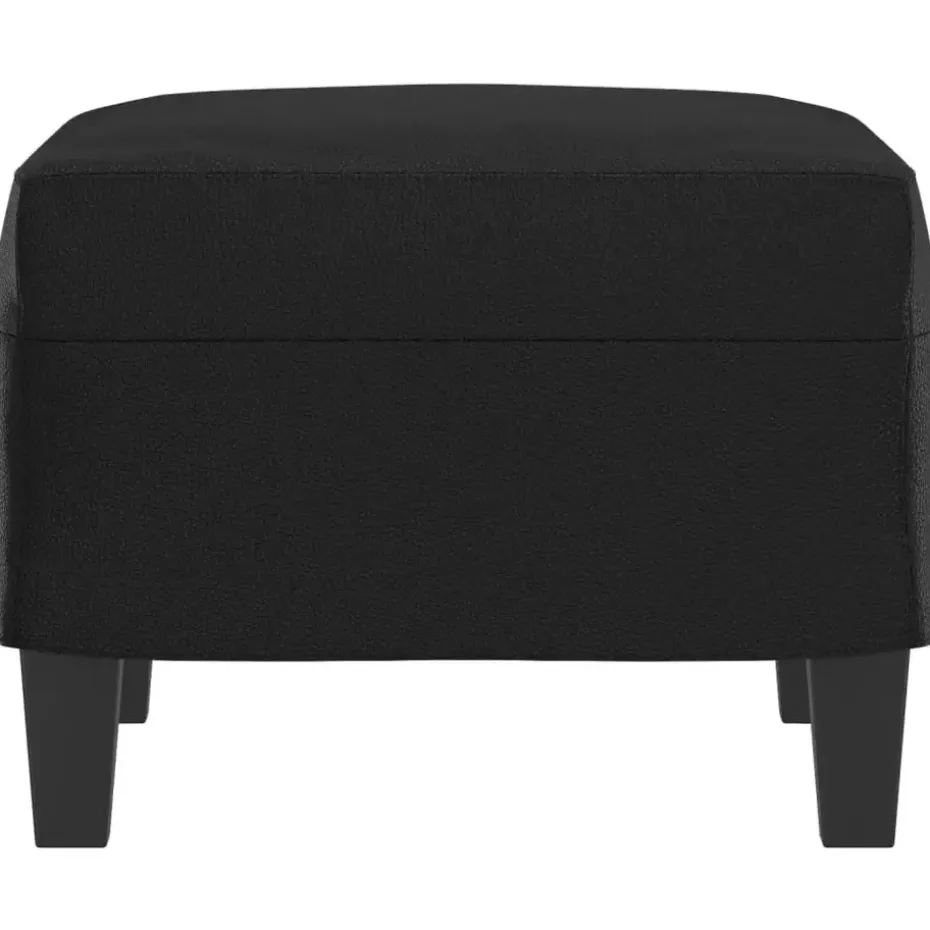 vidaXL - Voetenbank - Zwart - Kunstleer - 60 x 50 x 41 cm