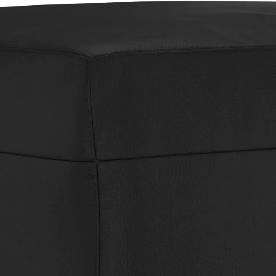 vidaXL - Voetenbank - Zwart - Kunstleer - 60 x 50 x 41 cm