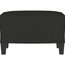 vidaXL - Voetenbank - Zwart - Stof - 60 x 50 x 41 cm
