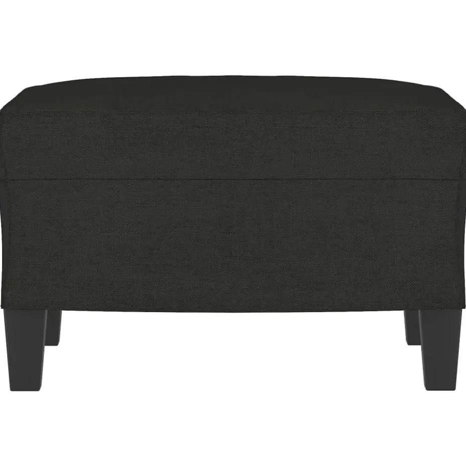 vidaXL - Voetenbank - Zwart - Stof - 60 x 50 x 41 cm