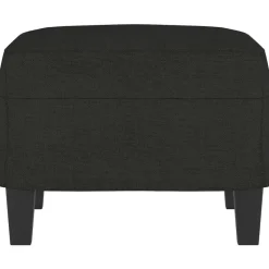 vidaXL - Voetenbank - Zwart - Stof - 60 x 50 x 41 cm