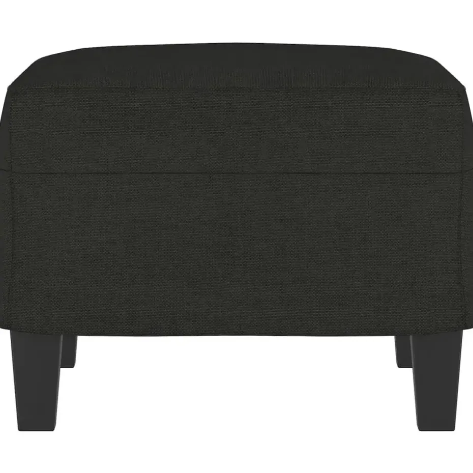 vidaXL - Voetenbank - Zwart - Stof - 60 x 50 x 41 cm