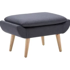 vidaXL - Voetenbankje - Grijs - Stof